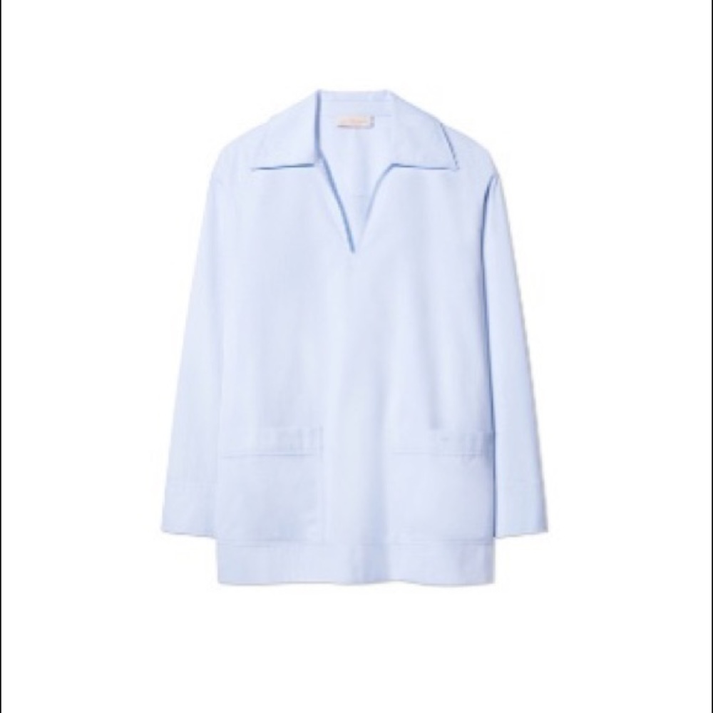 Tory Burch Cotton Tunic Light Blue Size Small NWT